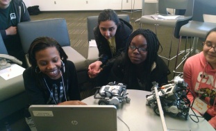 Programming Lego Mindstorm robot.
